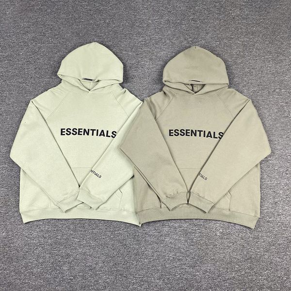 

2021 new reflective heavy fabric hoodie men women 1:1 embroidery pullover essentials hoody 0i6d, Black