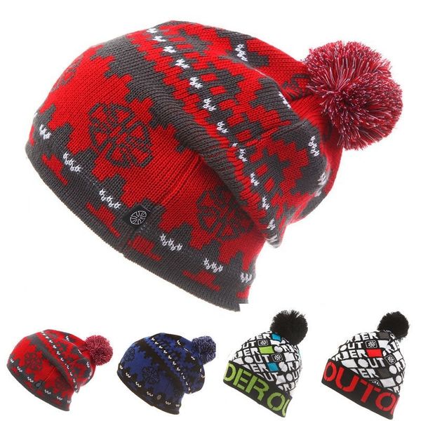 Unisex Uomo Donna Sci Cappelli Caldo Inverno Maglieria Pattinaggio Skull Cap Cappello Berretti Dolcevita Berretti Berretto da sci Snowboard Y201024