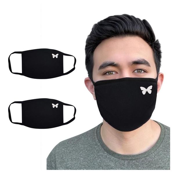 

windproof print solid washable reusable maks 2pcs cubrebocas mask warm cover simple color moon mouth and face qylqht bdesybag