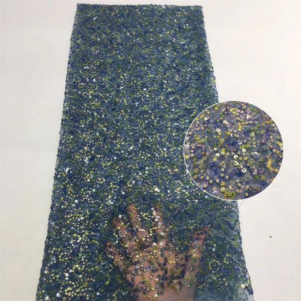 

ribbon nigeria lace fabric 2021 african sequin wedding french zx3683, Pink;blue
