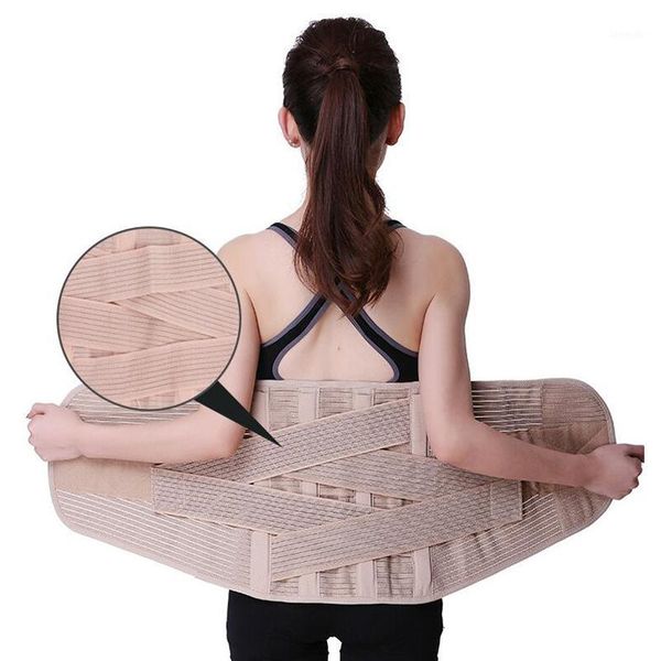 

waist support breathable lumbar corset for the back belt women lower brace spine orthopedic men1, Black;gray