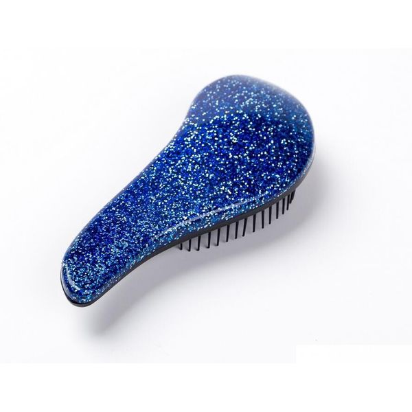 

glitter handle tangle detangling comb shower hair brush detangler salon styling tamer tool hairbrush qyluen bdehair, Silver