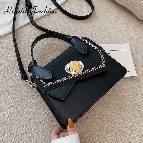 

herald fashion ladies irregular cover small messenger bags quality leather shoulder bags women party designer crossbody new