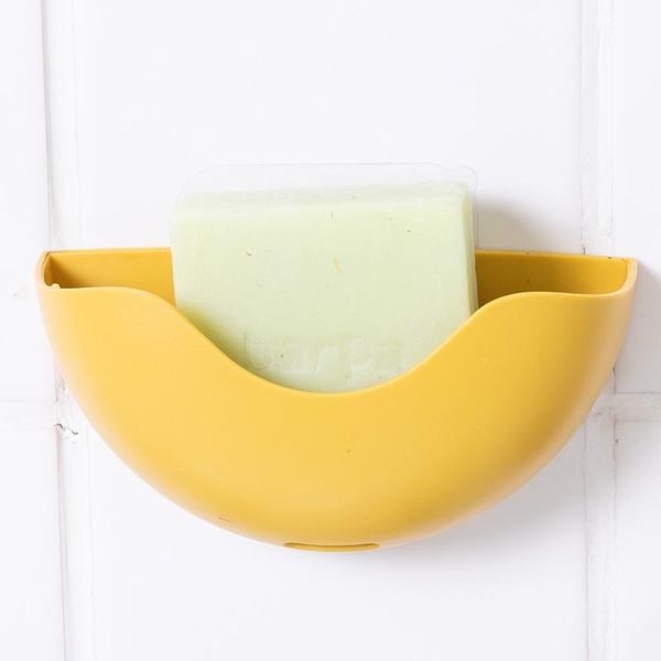 

drain soap box nail-hanging soap dish holder rack semicircle wall mount bathrooms pp tray container storage organizer case q jllihx