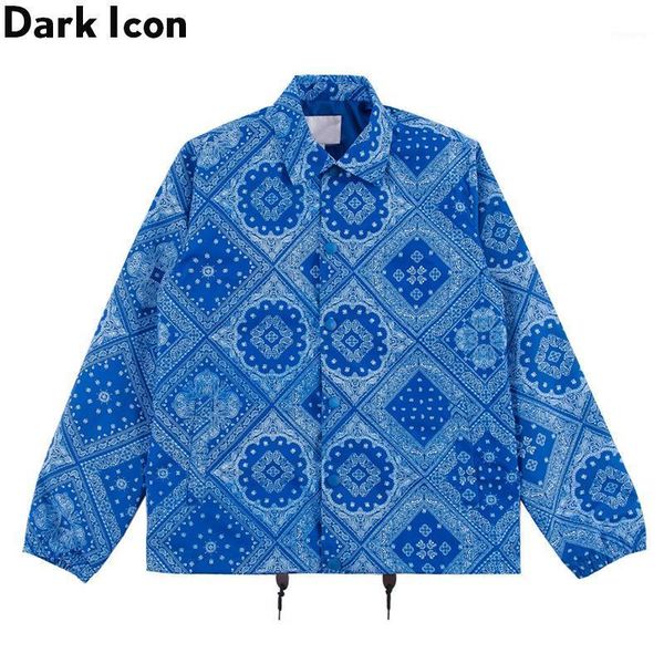 

dark bandana hip hop jacket men turn-down collar paisley street fashion men's jacket streetwear jackets for man 4xl1, Black;brown
