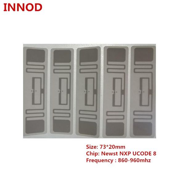 

epc gen2 passive nxp ucode 8 higher sensitivity longer range 860-960mhz rfid uhf disposable sticker tag 1-15meters iso18000 6c