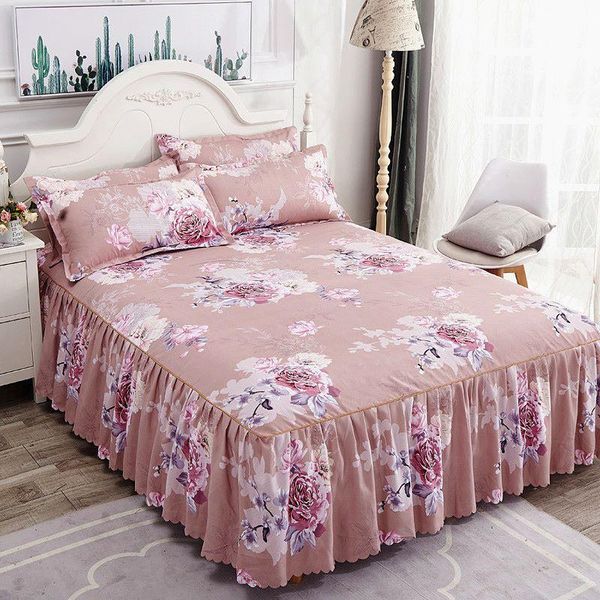 

double non скольжению шлифовальной толстые 20m кровать мода стиль корейский принцесса twill одной юбки крышки изысканный покрывало bbymwr ho