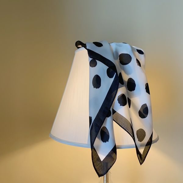 

wang han yan small women's thin silk spring and autumn winter new style necktie decorated with versatile stewardess scarf, Blue;gray