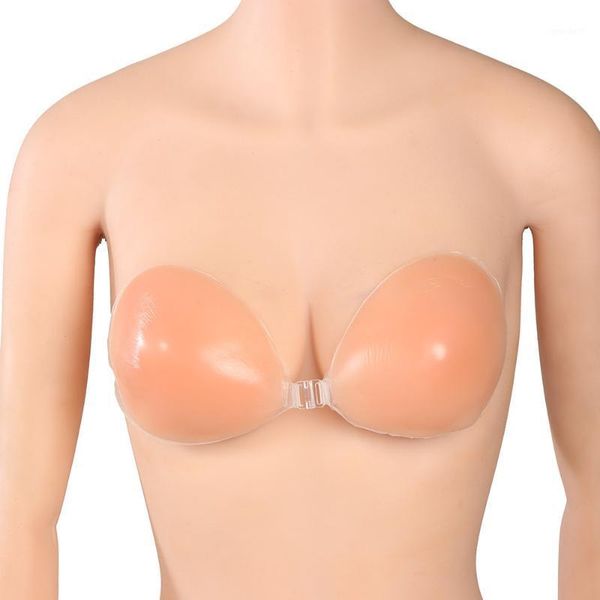 

bras 1 pc women invisible silicone ladies self-adhesive stick on push up bra strapless backless solid nude1, Red;black