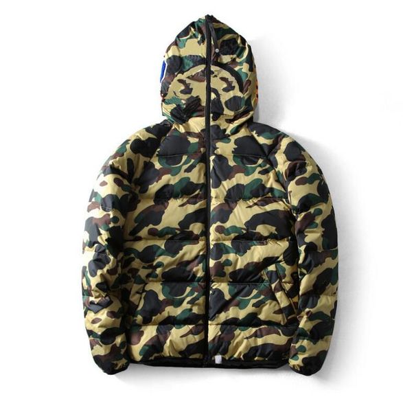 

mens конструктора зимы куртка одежда камуфляж толстого streetwear высокого качество mens пуховики trend letter печать m-3xl, Black