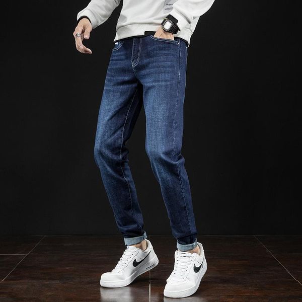 

men's jeans men loose casual hiphop steetwear male classic blue washed cowboy pants plus size 44 46 fashion brand denim trousers