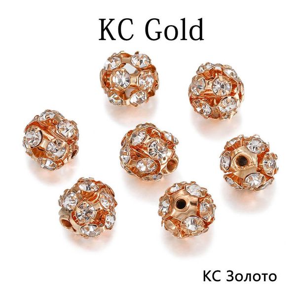 

30pcs lot copper plated glass rhinestone ball bead imitate crystal round spacer loose beads for bracelet jewelry making supplies h bbypdz, Silver