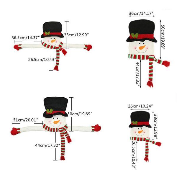 

snowman elk santa claus christmas tree er cover xmas party decor ornament1