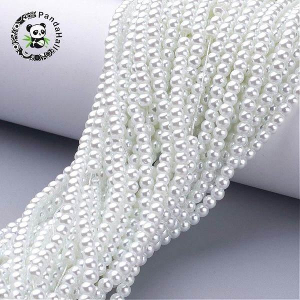 

pandahall 4 6 8 10 12 14mm dyed round glass pearl beads strands pearlized for jewelry making diy 20strands/lot 27colors hole 1mm q1106