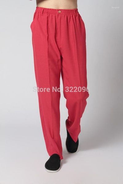 

shanghai story chinese traditional trousers men's chinese style clothing tai chi pants kungfu pants taiji clothing red1, Red