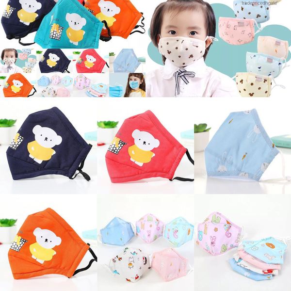 

washable cotton pure face mask breather filter valve reusable children dustproof smo q079 95m3