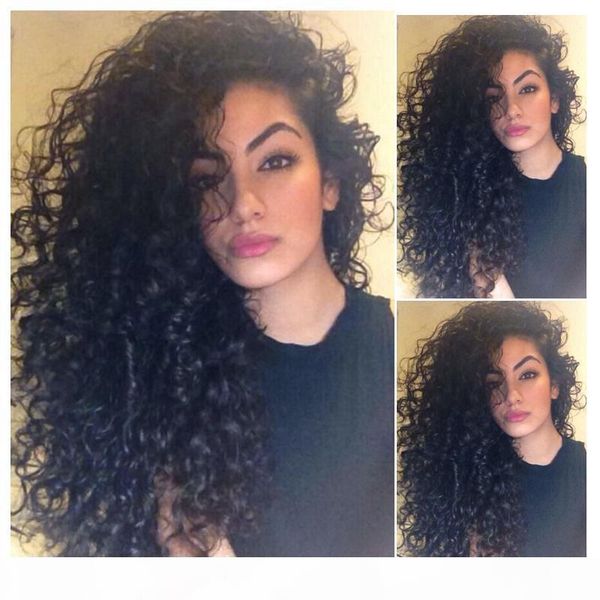 

brazilian hair kinky curly wig 150 density full lace wigs small cap size lace front wig kinky curly wigs, Black;brown