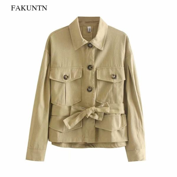 

with belt denim jacket coats fashion new autumn winter vintage lapel long sleeve outerwear jean jacket chic women clothes, Black;brown