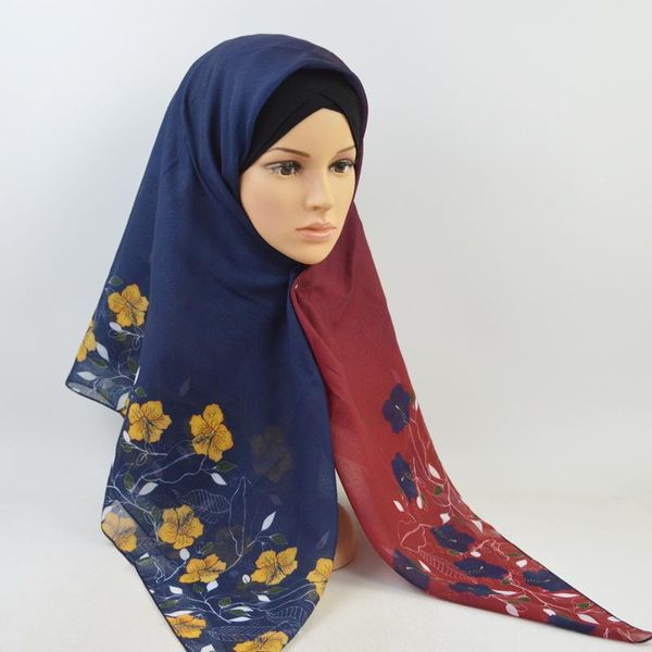 

2020 women scarf 115x115cm square handkerchief printed shawls and wraps soft muslim hijab scarf, Blue;gray