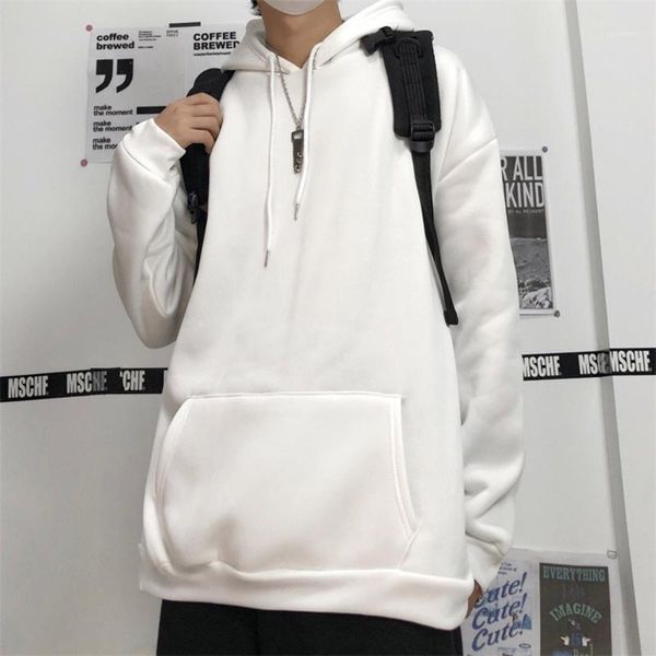 

man oversize hoodies autumn winter white black colors bf style sweatshirts casual loose harajuku chic hooded hoodie men fashion1