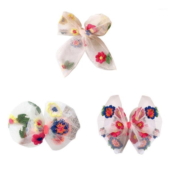 

hair accessories organza clips barrettes hairpins women girls leisure fashion comfortable sweet bowknot bobby pins accessories#381, Slivery;white