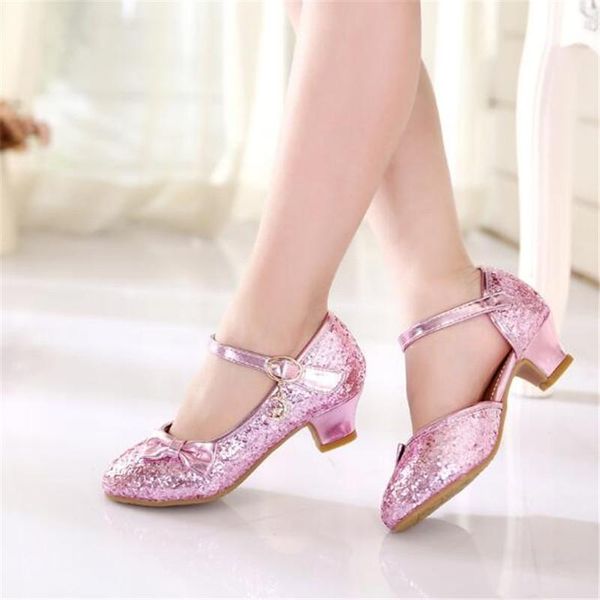 

новые девушки обувь весна осень и лето принцесса дети высоких каблуках дети детские малыш дышащий студент платье обувь 02 bbytve homebag, Black