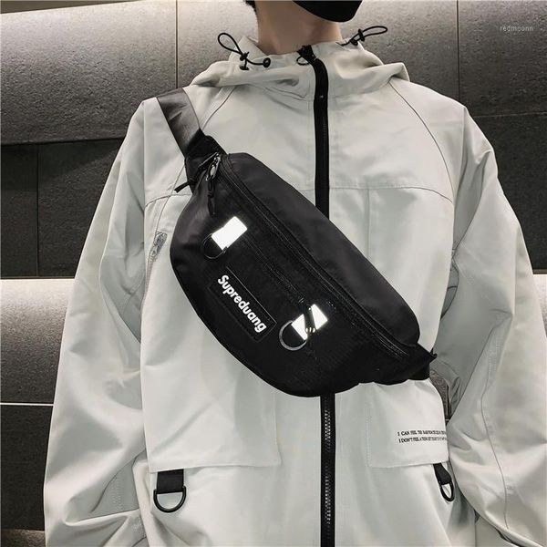 

casual waist bag men fashion travel waist belt bag purse men fanny pack street style chest casual pouch1