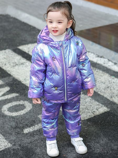 

пуховик девочек красочные яркие лица корейской версии мальчиков детская теплая два кусок набор для детей в зимний период, Blue;gray