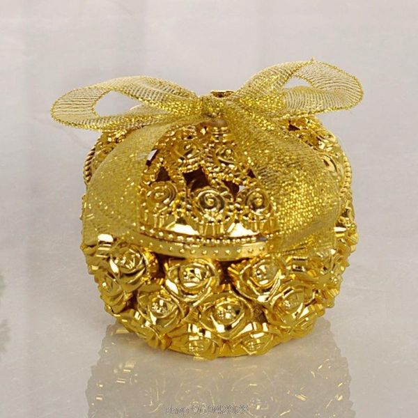 

rose flower hollow candy box with ribbon wedding party baby shower favor christmas gifts supplies n13 20 dropship