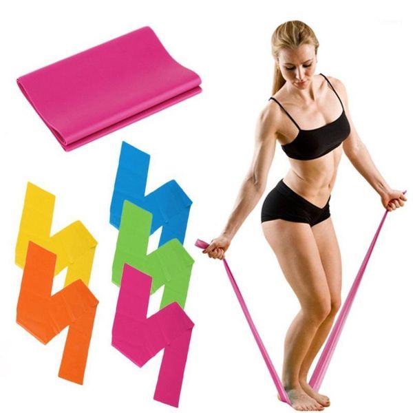 

6 colors yoga resistance rubber bands indoor outdoor fitness equipment pilates sport training workout elastic bands1