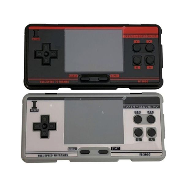 

new fc3000 handheld game console 8 simulator children's color screen game console for pxpx7 black grey