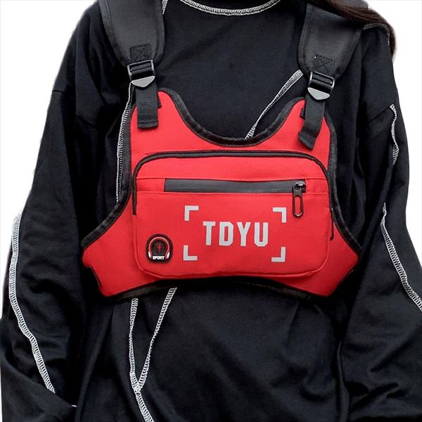

chest rig сумка для мужчин hip hop streetwear vest грудь сумки открытый малый телефон чехол светоотражающие полосы диско ремень пакет g161