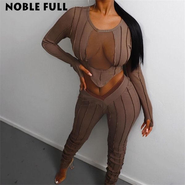 

winter women 2 two piece set long sleeve crop solid knitted sweater leggings pants sport bodycon tracksuit set c0123, Gray