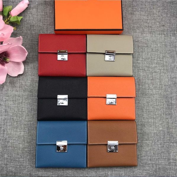 

espom short wallets whole leather women card holders purse bags fashion cowskin genuine leather come with box 512, Red;black