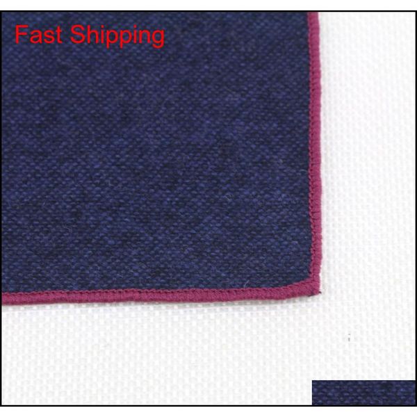 

10pcs hankerchief scarves vintage wool hankies men s pocket square handkerchiefs striped solid cotton qyliwv mj_fashion, Blue;white