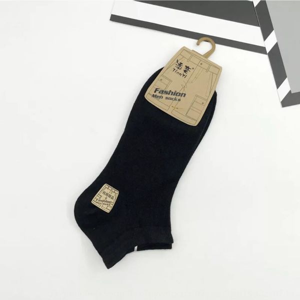 

spring and summer men's boat boat sockscotton socks sockssocksbusiness men's socksstriped korean cotton socks s0be9, Black