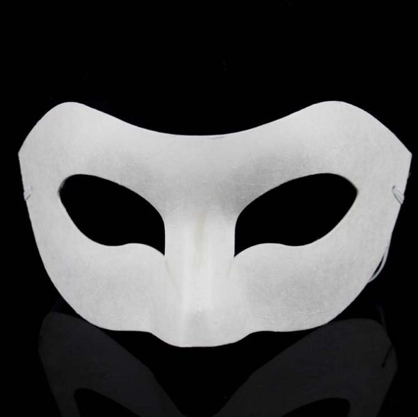 

diy hand painted white mask crown butterfly blank paper masquerade cosplay mask kid draw party props