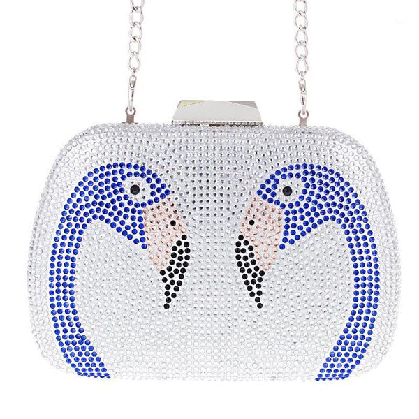 

evening bags luxury silver wedding clutch selling clutches for women long chain rhinestone crystal shoulder bag diamond purse1