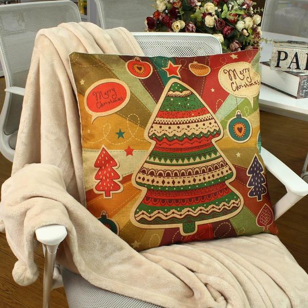 

christmas linen pillowcase elk santa claus christmas present waists and pillowcases christmas decorations home decor b6 4240 bbygdm