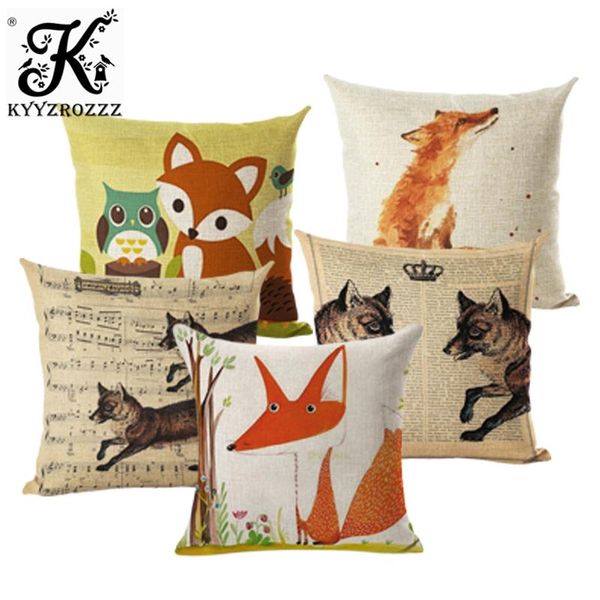 

christmas nordic pillowcase lovely animal decorative cushion cover cotton linen throw pillow cover cojines almofadas 45x45cm