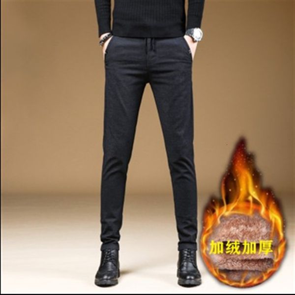 

2020 handsome slim korean fashion spring autumn new casual pants men's, Black