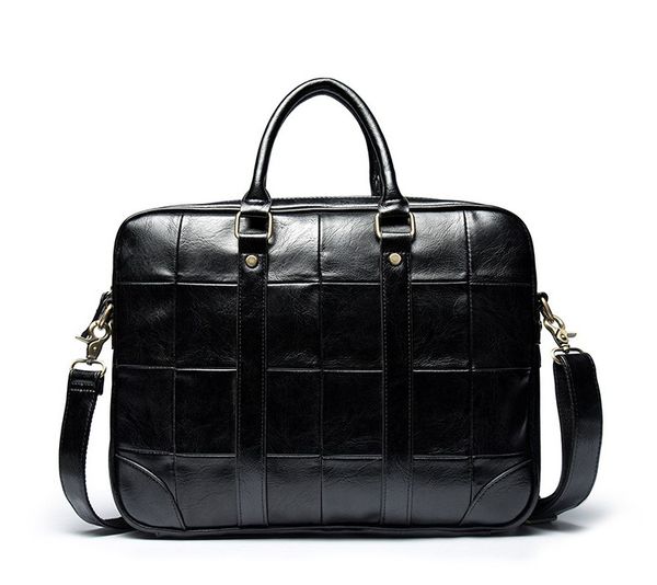 

new briefcase men's leather lapbag layer leather casual shoulder diagonal large business briefcase