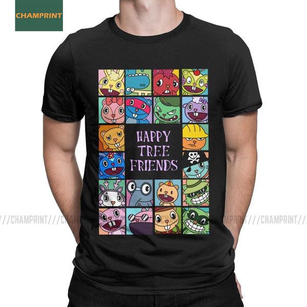 

happy tree friends футболка мужской футболка toothy лампи flippy петуния sniffles handy мультфильм тройники с коротким рукавом спорт толстов