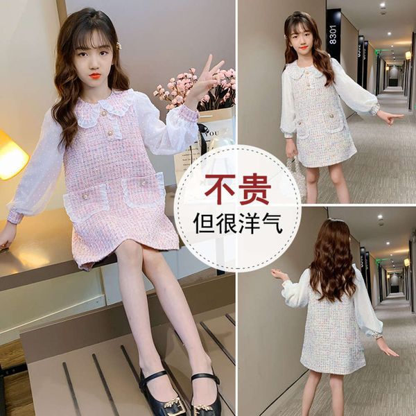 

children's 2020 autumn fragrance plaid skirt new girl's drs 7e49ks8h, Red;yellow