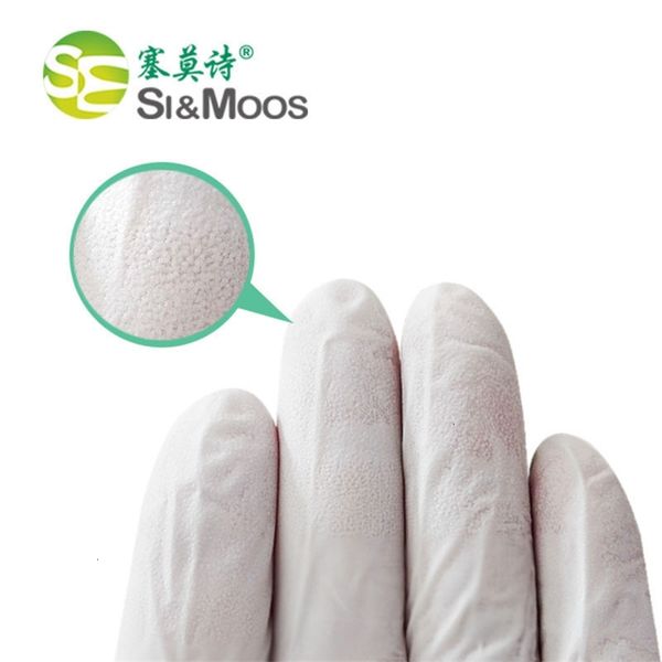 

white pure powder disposable nitrile gloves chinese and english sgs inspection