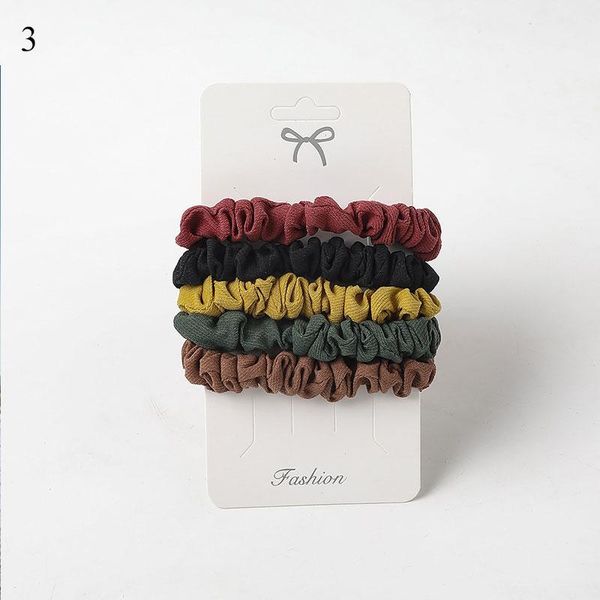

5pcs/set elastic satin rubber bands girls hair ring hair scrunchies set fashion headband ponytail holder rope hair accessories q jlldni