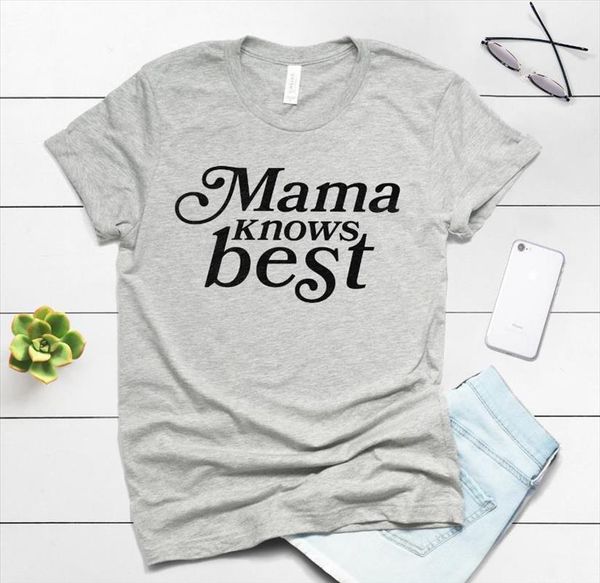

mama knows women tshirt cotton casual funny t shirt for lady yong girl hipster drop ship s 352, White