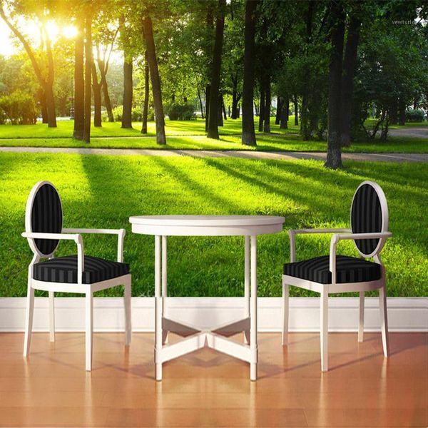 

wallpapers custom 3d po wallpaper modern minimalist park nature landscape sunshine woods living room bedroom wall mural print1