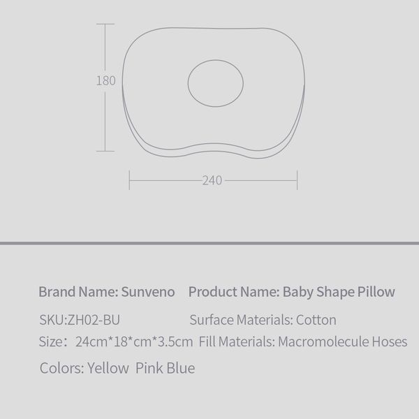 

sunveno baby pillow breathable newborn sleep support concave pillow shaping cushion prevent flat head lj201014