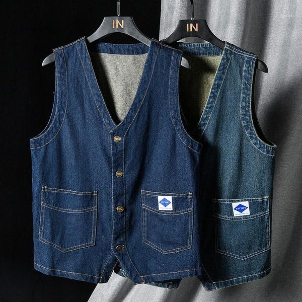 

autumn mens dress vest jacket and coat jean vest for men fashion clothing punk style sleeveless denim chalecos para hombre1, Black;white